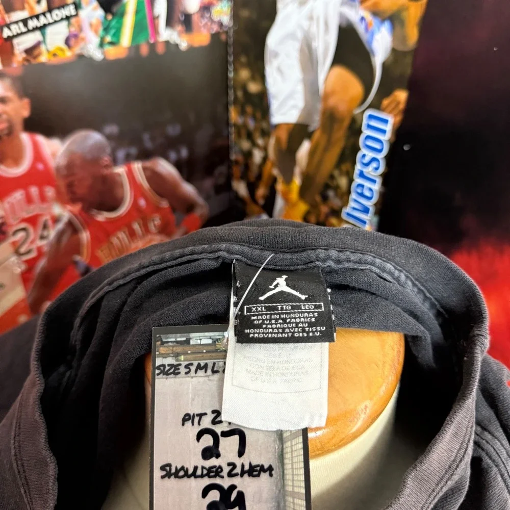 Vintage Jordan Brand Air Jordan XXI‎ Sole Graphic Tee Black Sz 3XL